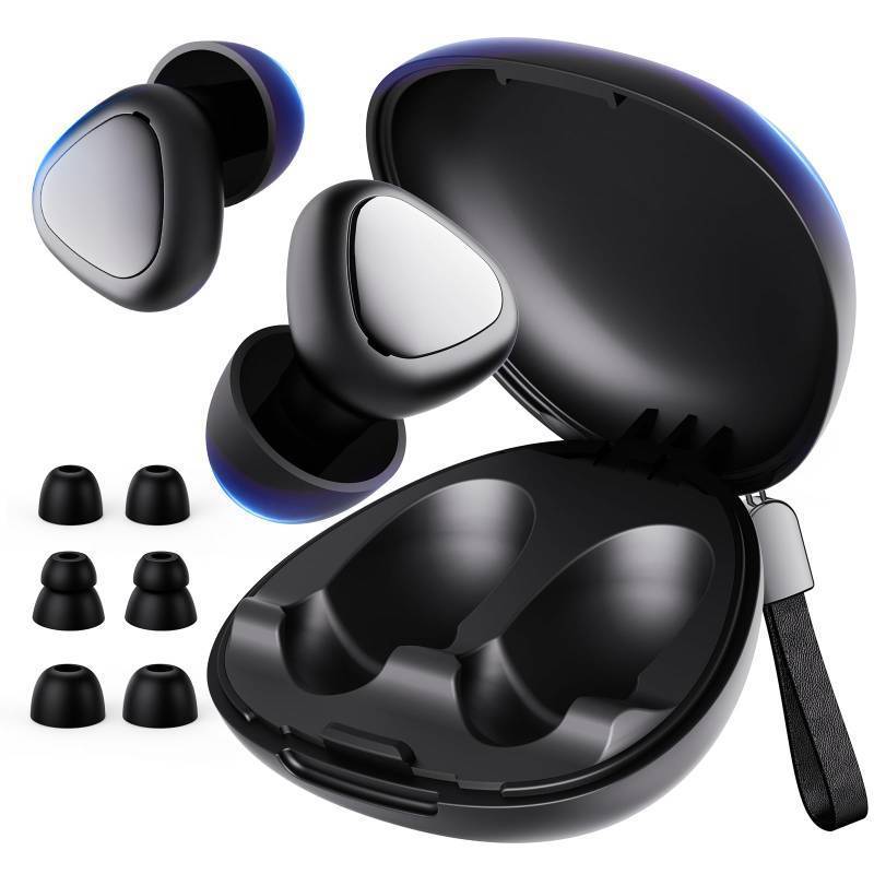 lot 320 image: Nepagz Noise Cancelling Ear Plugs for Sleeping, Reusable Silicone Earplugs with 6 Eartips and Carry Case,  Black