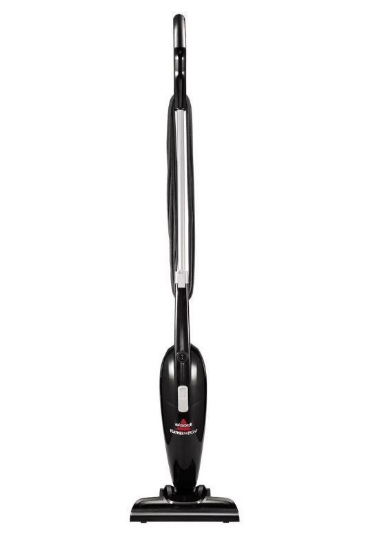 lot 4791 image: BISSELL Featherweight Lightweight Stick Vacuum 2033M 9.5 Cleaning Path Black Bagless, Electric, Multi-Surface, Washable Filter, 15ft (MISSING ACCESSORIES)