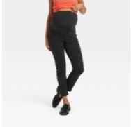 lot 11475 image: Pack of 6, Over Belly Ponte Skinny Maternity Pants - Isabel Maternity by Ingrid & Isabel Black S Midweight Knit, Ultimate Stretch, High Rise - Retail $180