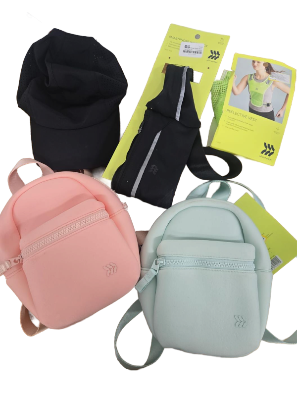 lot 23221 image: Athletic Bundle - Safety Vest, Baseball Cap, and Mini Backpacks
