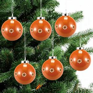 lot 858 image: Pinkunn 6 Pcs Mexican Barro Ceramic Christmas Ball Ornaments Talavera Christmas Tree Ornaments Cielito Lindo Party Decor Brown Xmas Porcelain Ball Hanging Decorations for Holiday Decor, 2.36 Inches