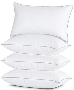 lot 865 image: Casa Platino Pillows Standard Size Set of 4  Soft & Medium Standard Bed Pillow, Luxury Sleep Quality, Easy to Clean, Ideal for Neck Support 