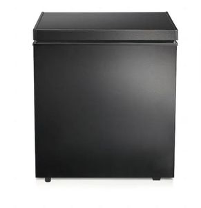 lot 2344 image: 20.67 in. W 1.8 Cubic Feet Manual Defrost Garage Ready Chest Freezer with Adjustable Temperature Controls in Black - Retail $136