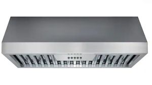 lot 2352 image: 30 in. 800 CFM Under Cabinet Stainless Steel Range Hood with Stainless Steel Baffles - Retail $445