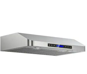 30 in. 900 CFM Ducted Under Cabinet Range Hood with 3-Venting Options, Remote, Touch Control LCD in Stainless Steel - Retail: $317