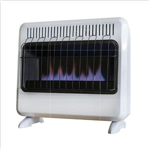 lot 2363 image: Mr. Heater Blue Wall Heater Vent-Free White 30000 BTU - Retail $229