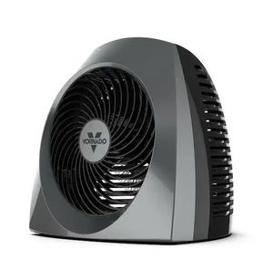 lot 2374 image: VH240 1500-Watt Gray Indoor Electric Fan Space Heater with Adjustable Thermostat , 3-Heat Settings, Safety Features  - Retail $70