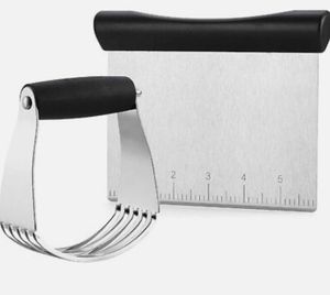 lot 9197 image: Professional Pastry Dough Scraper and Cutter Set