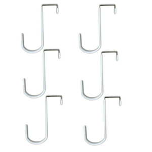 lot 9203 image: Tetra-Teknica EDH-6P Vinyl Coated Over the Door Hook  6 per Pack  Color White