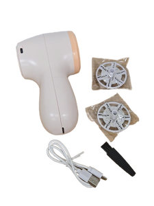 lot 9212 image: Fabric Shaver, cold Sky Lint Remover for Clothes with 3 Replaceable Blades, Electric Lint Shaver with Digital Display, 3-Speeds Defuzzer for Removing Fuzz and Pill from Sweater