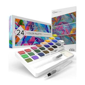 lot 883 image: GenCrafts Premium Watercolor Palette  Set of 24 Classic Colors
