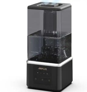 lot 2404 image: 1.1 Gal. Black Ultra Fine Water Mist Ultrasonic Desktop Humidifier and Fragrance Diffuser Up to 450 sq. ft. - Retail $70