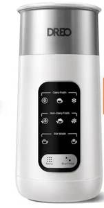 lot 2416 image: 9 oz. Stainless Steel Barista Maker Air 8-in-1 Milk Frother in White - Retail $60