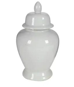 lot 2449 image: Gloss White Medium Seaford Ginger Jar - Retail $90