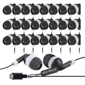 lot 4114 image: 100 Pack USB C Headphones for iPhone 1615 Pro Max, Type C Wired Earbuds with Noise Isolation, USB-C Earphones for iPad Pro, Galaxy S23S22S21, Chromebook, MacBook, Android, Kindle Fire Max 11