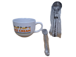 lot 4136 image: Pop Pops Ice Cream Bowl and Spoon Set
