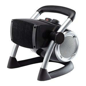 lot 4156 image: Lasko 1500W Electric Pivoting Utility Ceramic Space Heater with Thermostat 5919 Black
