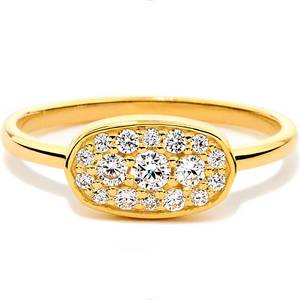 lot 9243 image: Art Deco Ring, Gold Plated Rings- Size 8