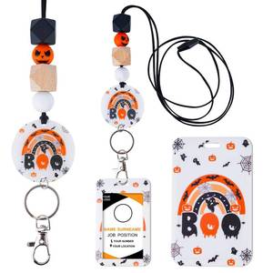 lot 9252 image: 2 Count Halloween Lanyards for ID Badges Holder
