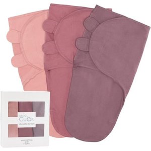 lot 9262 image: Swaddle Blanket Baby Girl Boy Easy Adjustable 3 Pack Infant Sleep Sack Wrap Newborn Babies by Comfy Cubs (Small 0-3 Months- Blush  Mauve  Mulberry)