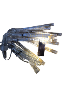 lot 9295 image: LED Meteor Shower Light Tubes Set WORKS
