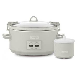 lot 2520 image: Crockpot 7-Quart Cook & Carry Slow Cooker  Mushroom - Retail $77