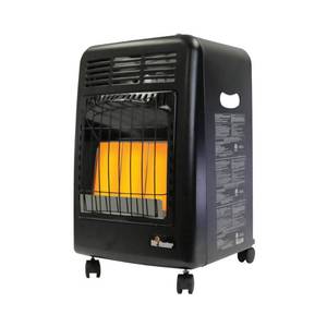 lot 2544 image: Mr. Heater 18000 BTU 450 Sq. ft. Radiant Propane Cabinet Outdoor Space Heater - Retail $159
