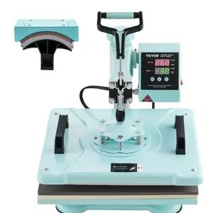 Vevor Heat Press Machine, 12 x 15 in. 2 in 1 Heat Transfer Machine with Hat Press, 360° Swing Away T-Shirt Pressing Machine - Retail: $148