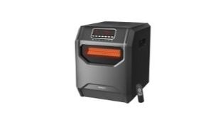lot 2550 image: Electric 6 Element Infrared Space Heater Black Plastic (See Details) - Retail $119
