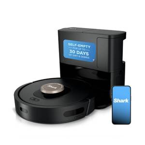 Shark AV2501AE AI Robot Vacuum with XL HEPA Self-Empty Base, Bagless, 60-Day Capacity, LIDAR Navigation, Perfect for Pet Hair, Compatible with Alexa, Wi-Fi Connected, Carpet & Hard Floor, Black - Retail: $419