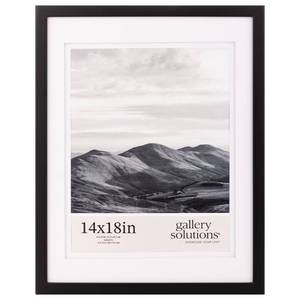 lot 4257 image: Gallery Solutions - Size 14x18 Double Airfloat Mat Picture Frame - Sleek BlackWhite Design for Wall Mounting - Rectangular Wall Mount - Poster Frame - Lightweight Wall Frame
