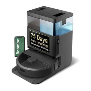 iRobot Roomba Plus 405 (G185) Combo Robot Vacuum & Mop with AutoWash Dock - Spinning Mop Pads, Self-Empties, Pad Washing & Drying, Self-Cleaning, Pad-Lift, LiDAR Navigation - Retail: $599