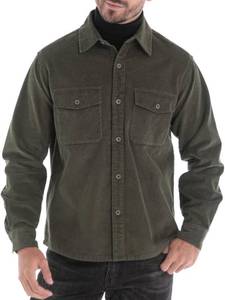 lot 9358 image: Mens Corduroy  Lightweight Shacket, Dark Green SizeM