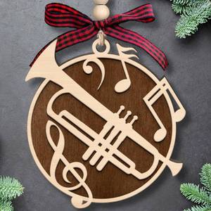 lot 9385 image: 2 Count of Pawzity Trumpet Ornament
