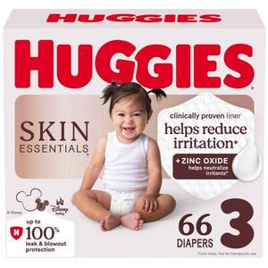 lot 1444 image: Huggies Skin Essentials Luxury Diapers - Size 3 - 66ct