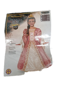 lot 1466 image: Medieval Victorian Rose Princess Costume, size Youth 8 to 10