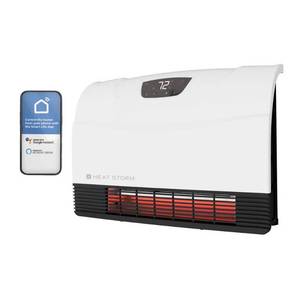 lot 2602 image: 1500W Phoenix WiFi Infrared Wall Unit Wi-Fi Smart Heater in White - Retail $150