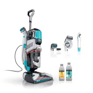 lot 2630 image: Shark CarpetXpert with StainStriker Upright Carpet & Area Rug Cleaner  Upholstery  Pet Friendly  Pet Mess Extractor Tool  Carpet Shampooer  3 Tools  Cleaning Solutions  EX201 White (Missing Accessories) - Retail $250