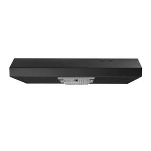 lot 2632 image: Arno 30 in. 240 CFM Convertible Under Cabinet Range Hood in Black with Lighting and Charcoal Filter  (Missing Power Supply)- Retail $89