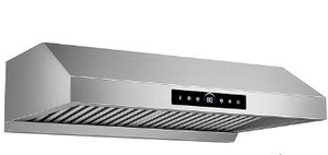 lot 2647 image: 30 Under Cabinet Range Hood- 1200CFM Ultra Powerful Stainless Steel Ducted Vent Hood with 4 Speeds,Smart Touch Panel, 3W LED Lights, Quiet Kitchen Exhaust Hood,17S-E30 - Retail $350