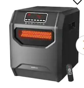 lot 16740 image: (PARTS ONLY) -Electric 6 Element Infrared Space Heater Black Plastic - Retail $119