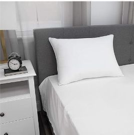 lot 11717 image: SensorPEDIC Position Fiber Filled Bed Pillow with Cotton Cover, 2 Count (Pack of 2), White