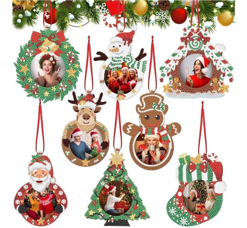 lot 23907 image: Amyhill 8 Pcs Christmas Diamond Art Kits