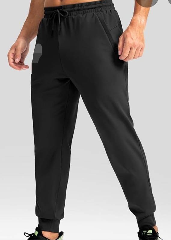 lot 23915 image: MRSISYI Mens Tapered Jogger with Zipper Pockets Slim Fit Sweatpants Athletic Workout Gym Pants NOT EXACTLY LIKE STOCK PHOTO Small