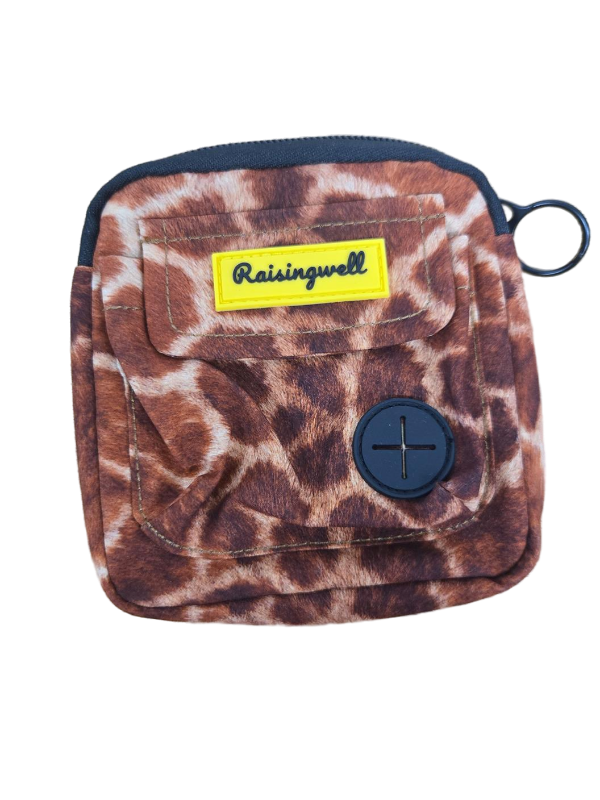 lot 23969 image: Dog Treat Pouch for Pet Walking and Training with Clicker Poop Bags and Double Bag Design Small Fanny Zipper Pack