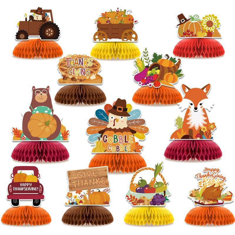 lot 150 image: 12PCS Thanksgiving Party Table Decorations