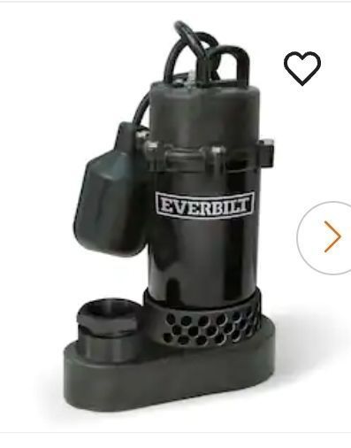 lot 16273 image: 12 HP Aluminum Submersible Sump Pump Tether Switch - Retail $189