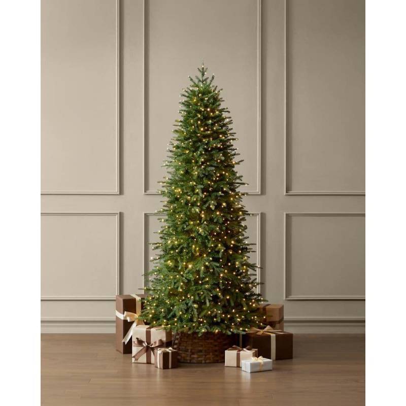 lot 30755 image: 7.5 ft. Grand Duchess Twinkling Balsam Fir Slim LED Pre-Lit Artificial Christmas Tree T25 - Retail $420