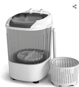 COSTWAY Mini Portable Washing Machine, 5.5 lbs Capacity, Compact Laundry Washer with Spin Tub & Drain Hose, Perfect for Apartment Dorms RV Home (Blue) - Retail: $76