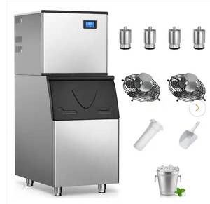TITTLA22.3 in. 510 lbs. Per Day Split Commercial Freestanding Ice Maker 156-Full Size Ice Cubes/Cycle in Silver with Filter - Retail: $989